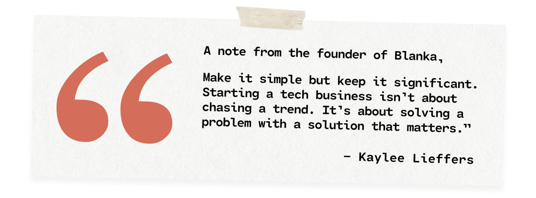 Quote from the founder of Blanka