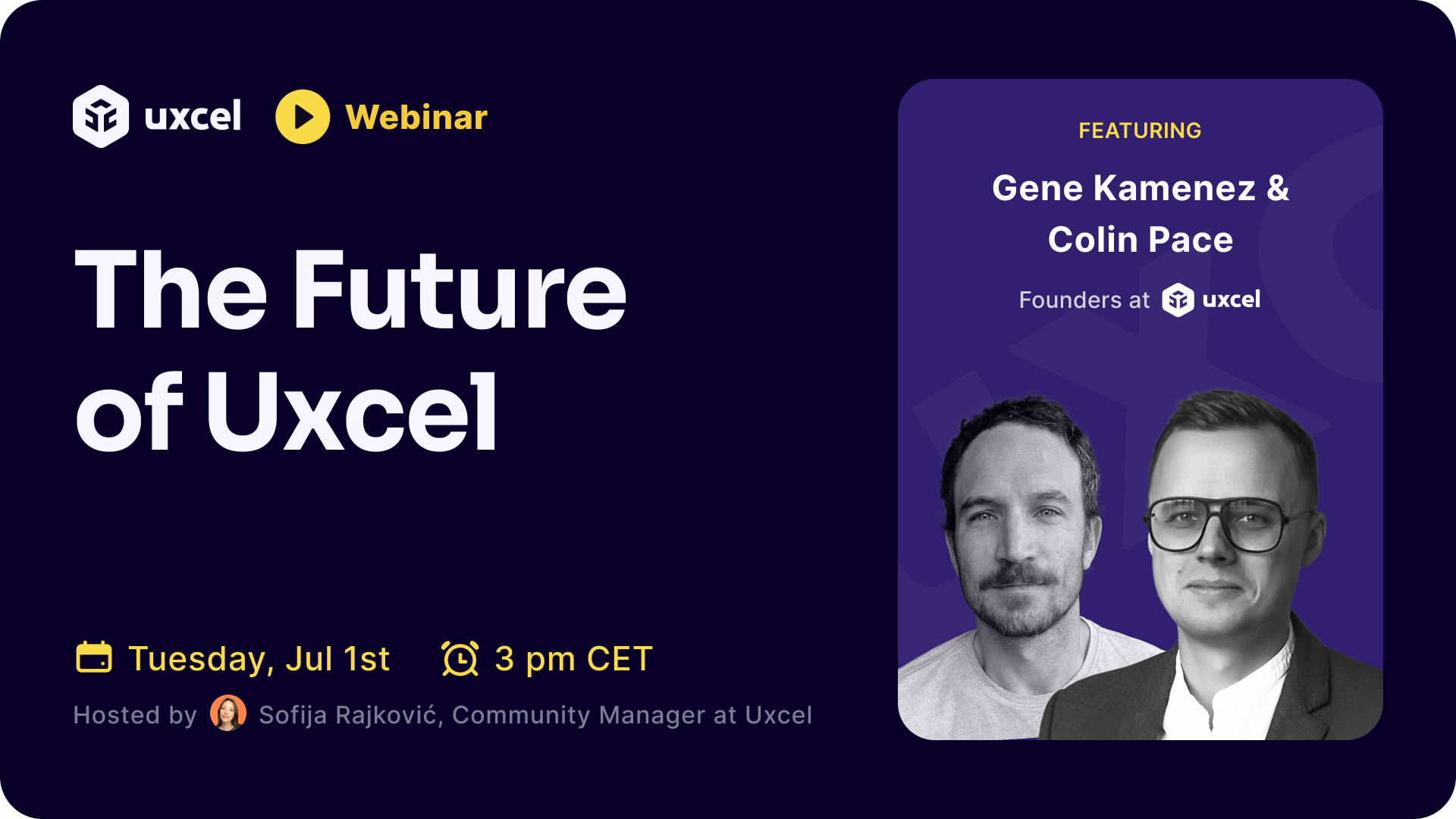 The Future of Uxcel Webinar Promo Image
