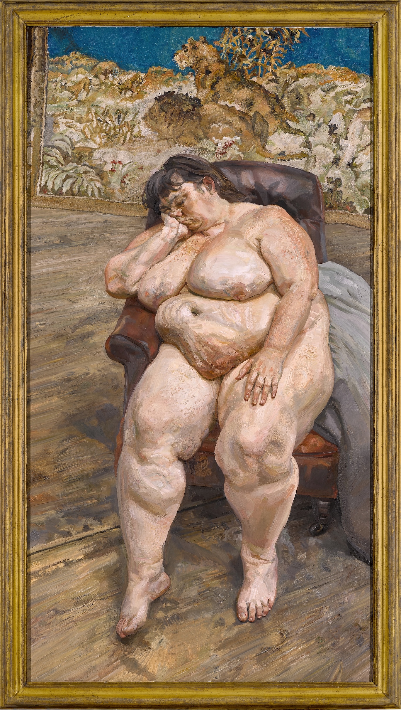 Lucian Freud, Sleeping by the Lion Carpet (1995-96). Photo: Courtesy
of Sotheby’s