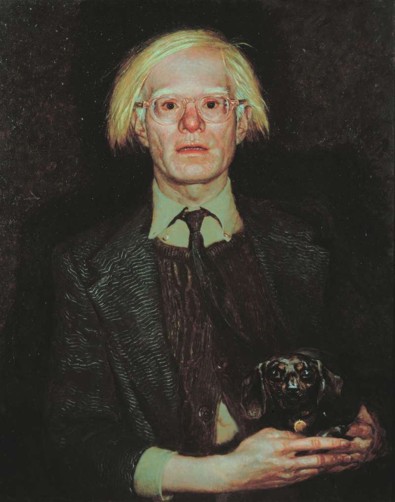 Jamie Wyeth, Portrait of Andy Warhol (1976). Photo: Courtesy of Jamie Wyeth/Wyeth Archive