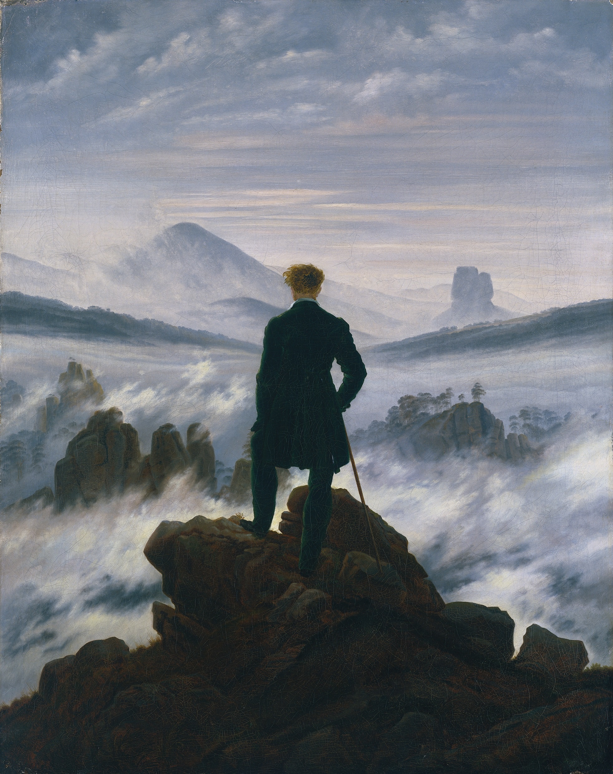 Caspar David Friedrich, Wanderer above the Sea of Fog (ca. 1817)