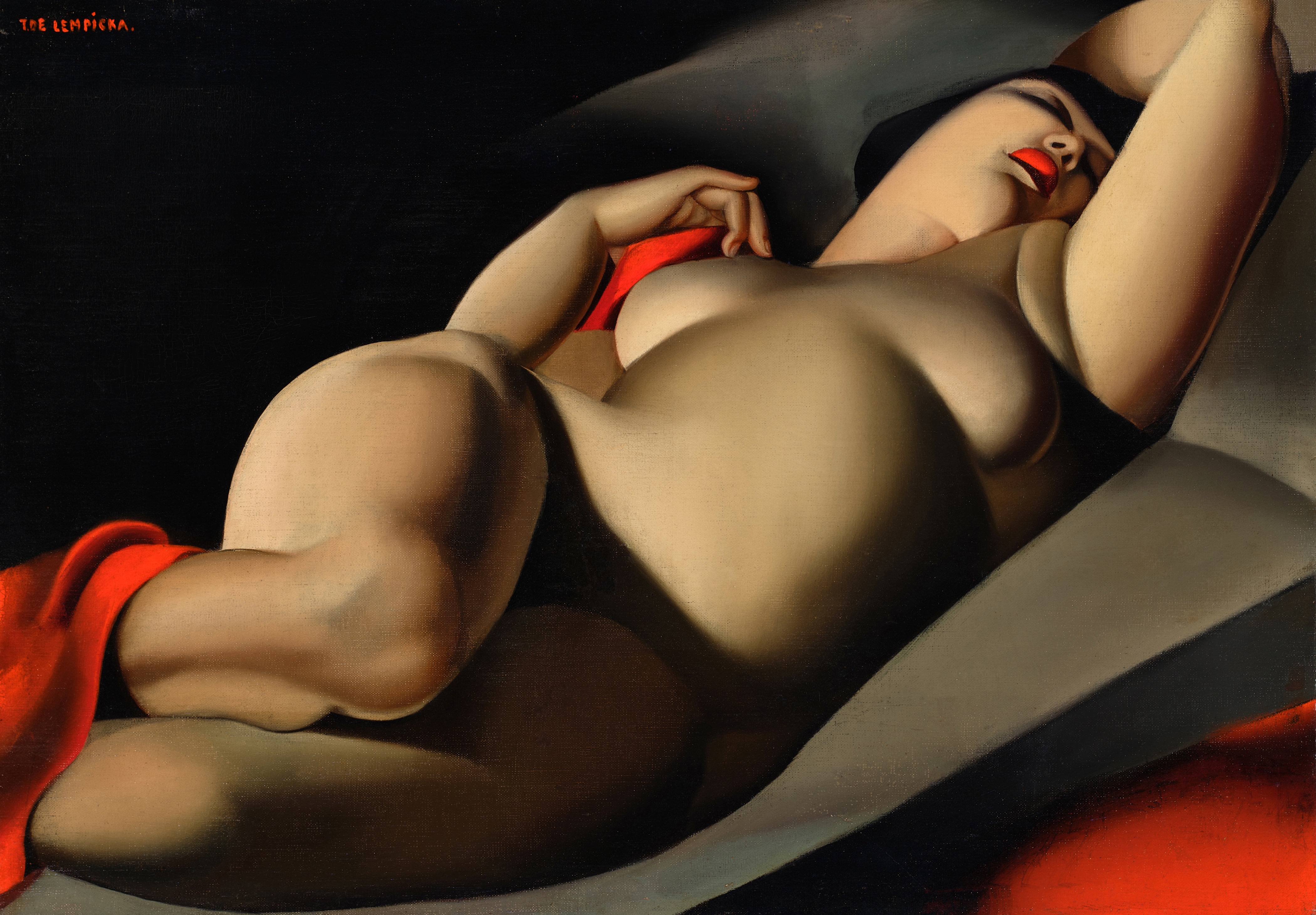 Tamara
de Lempicka, La Belle Rafaëla (1927), estimated at £6 million. Photo: Courtesy of Sotheby's