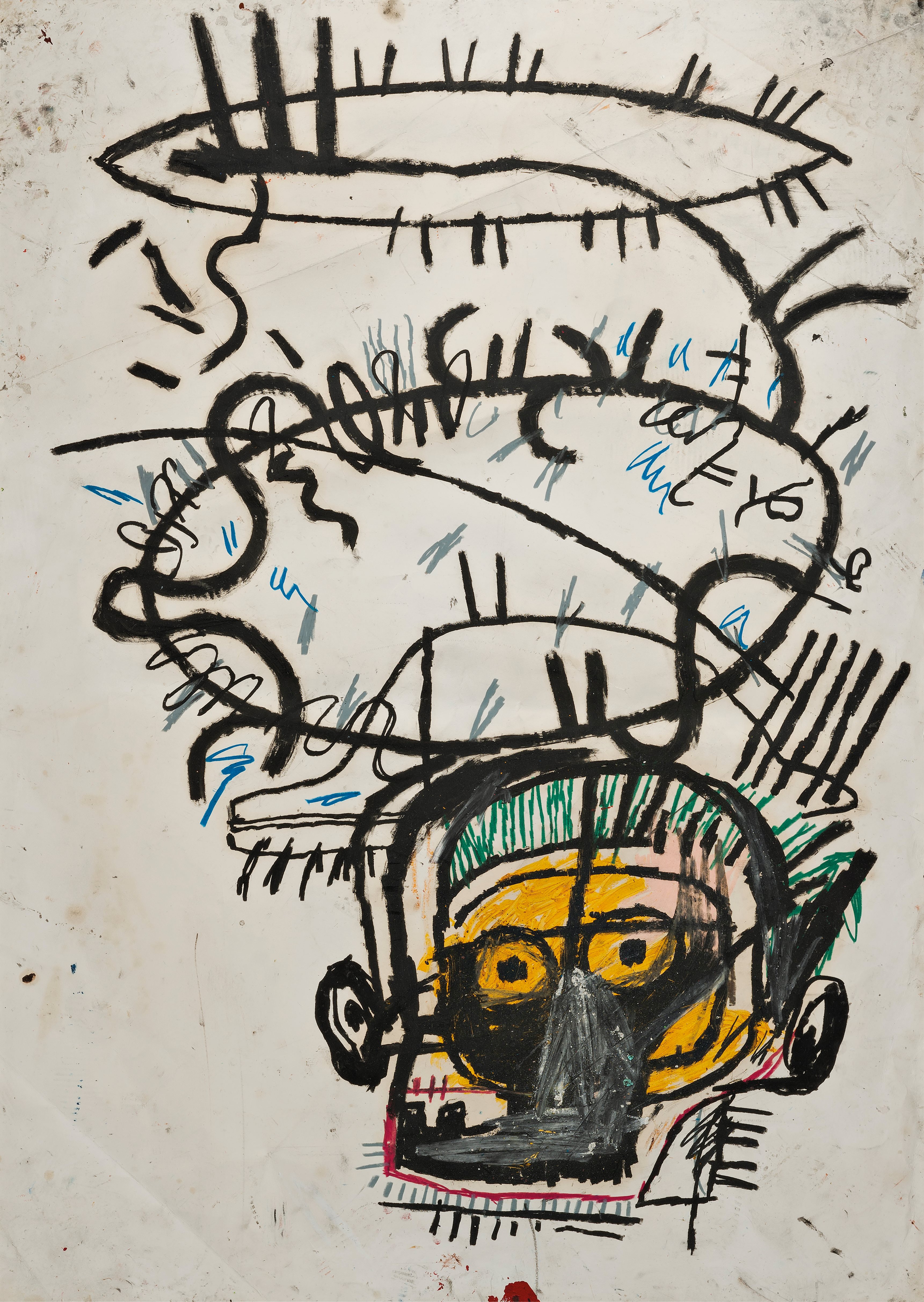 Jean-Michel Basquiat, Head (1982-1983). Photo:
Courtesy of Colour Themes