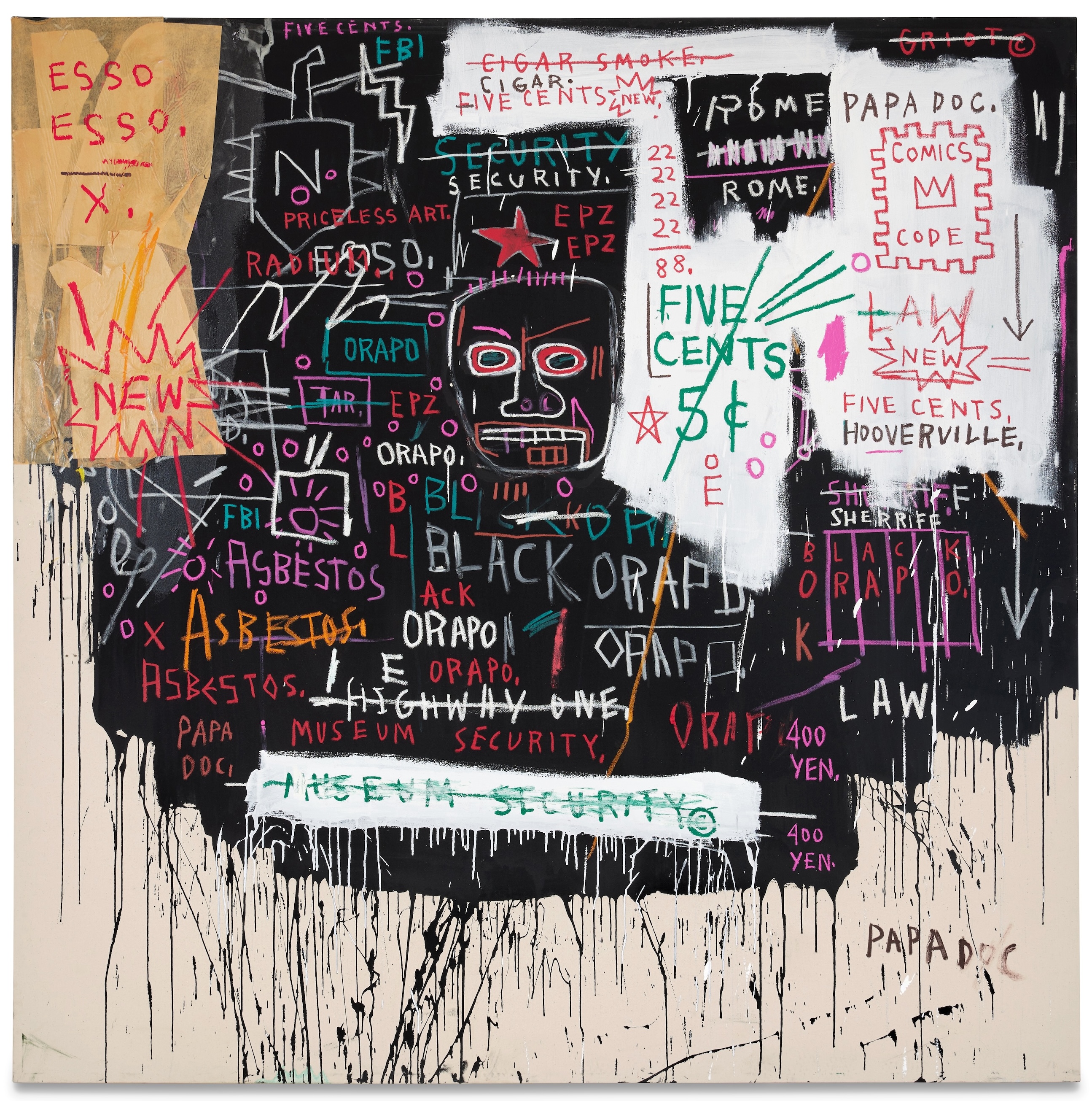 Jean-Michel Basquiat, Museum Security (Broadway Meltdown) (1983). Photo: Courtesy of Sotheby’s