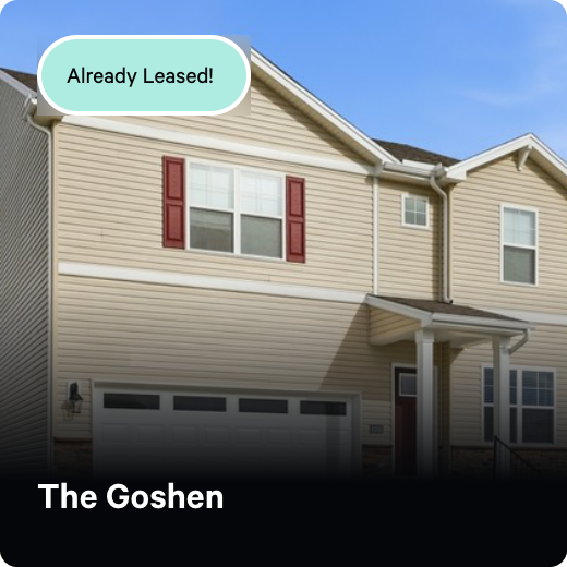 An exterior image of The Goshen, with a tag in the top right corned that says 