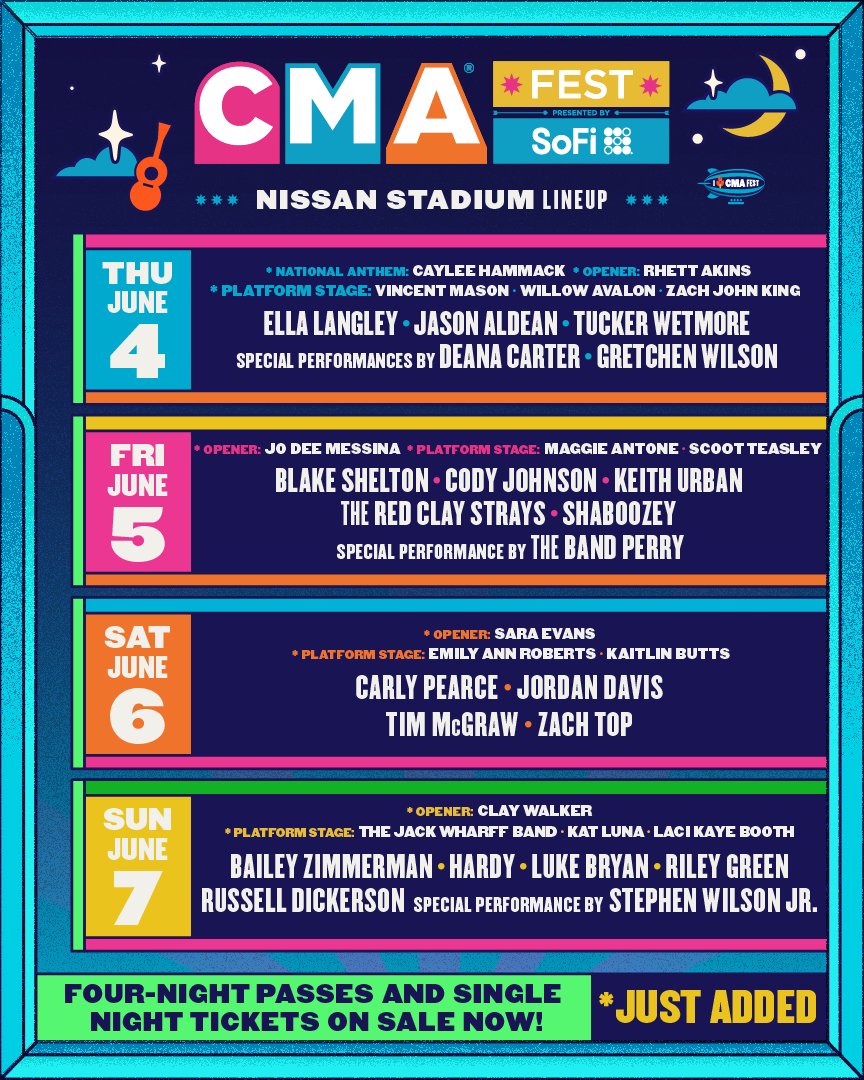 CMA Fest Stadium Performers
