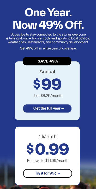 One Year. 49% Off.