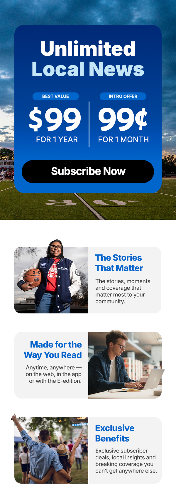 Unlimited Local News -- Choose Your Offer!