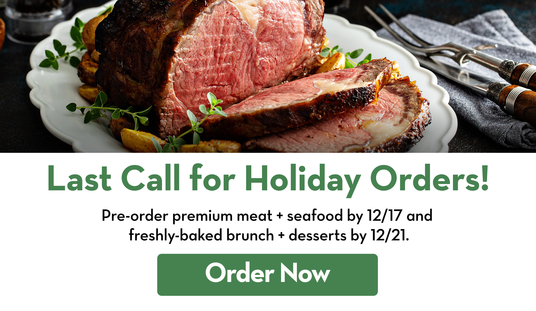 Plated Healthy Living holiday roast on a styled table.