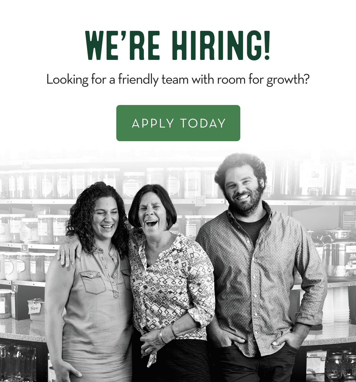 We're Hiring!
