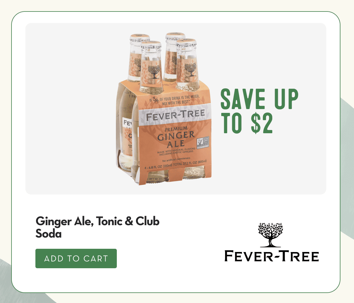 Ginger Ale, Tonic & Club Soda