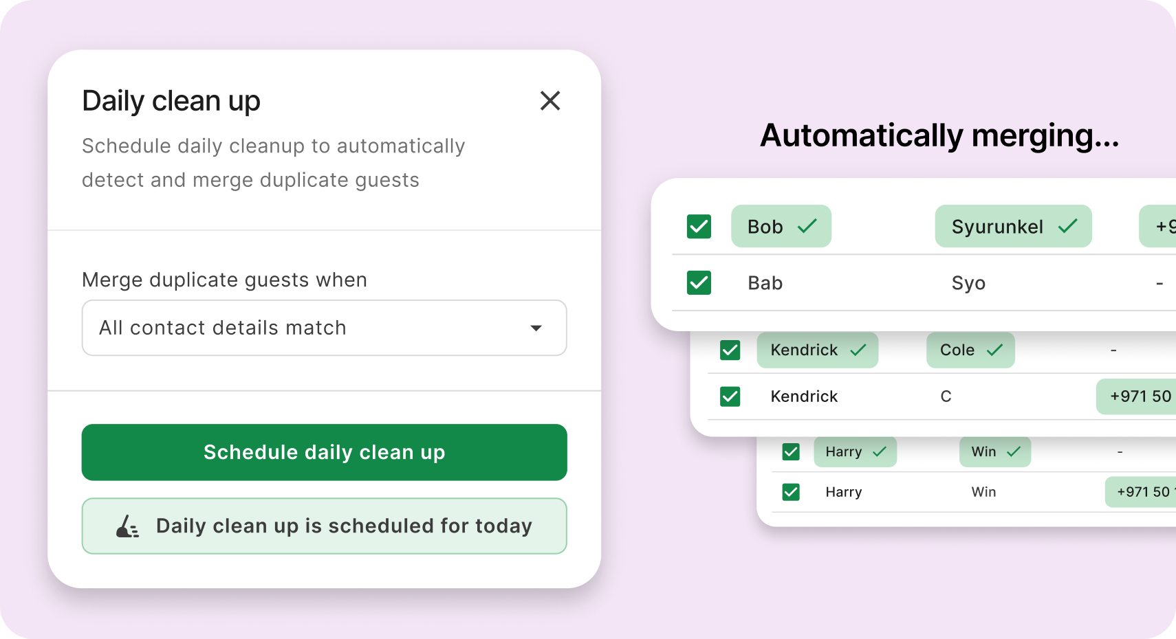 Unique by phone number