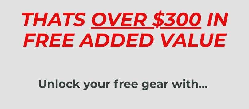 Over $300 in free value graphic Over $300 in free value graphic
