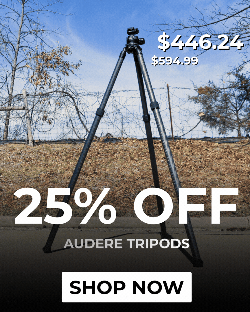 25% off Audere Tripods