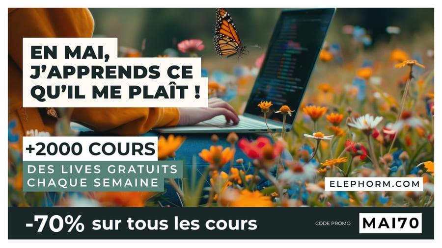 Formez-vous à −70% — seulement jusqu'à ce soir. 