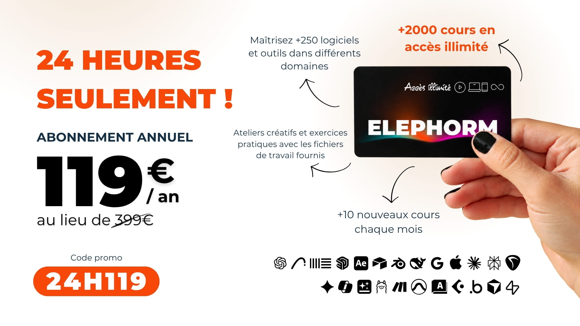 Abonnement annuel à 119€ seulement