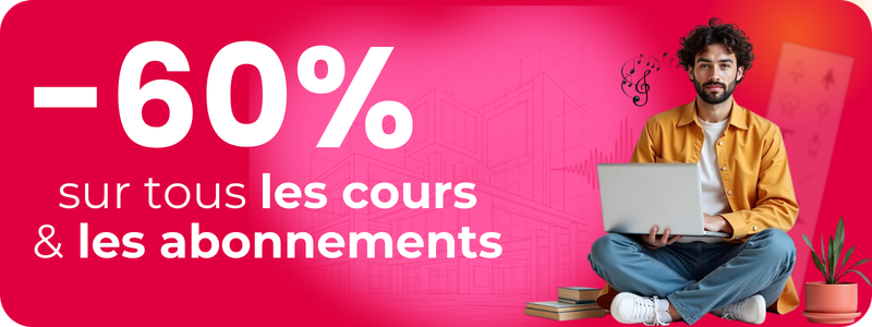 ❤️ Mettez du cœur dans vos projets : -60% sur tous les cours