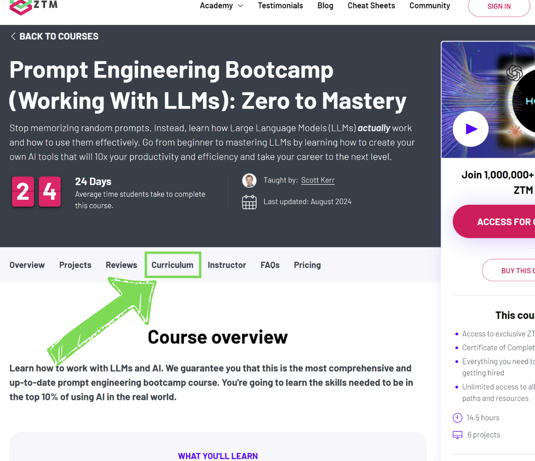 Free ZTM Lessons