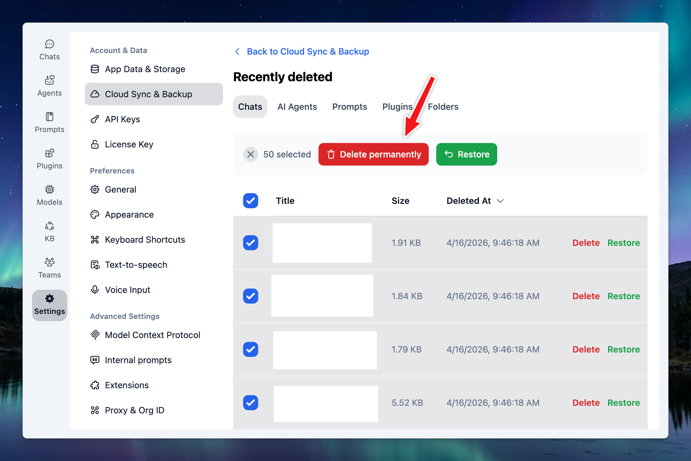 Permanent Cloud File Deletion