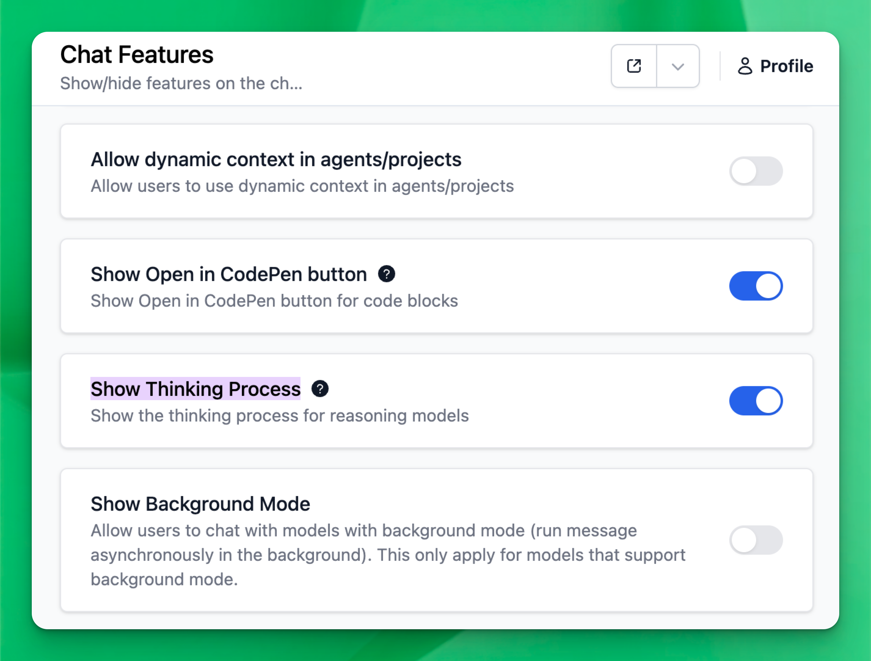 Thinking UI
