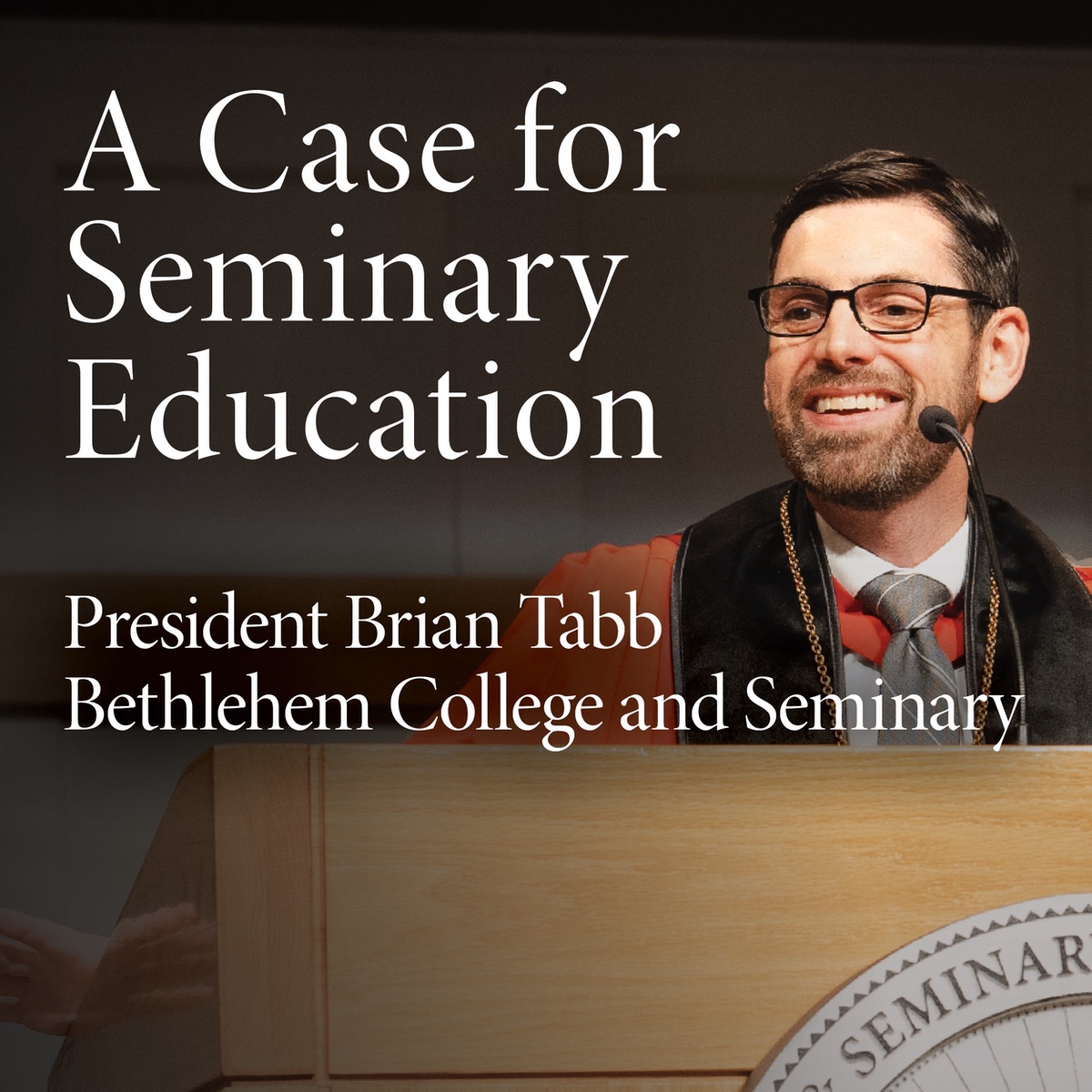 An image of BCS President Brian Tabb giving an address.