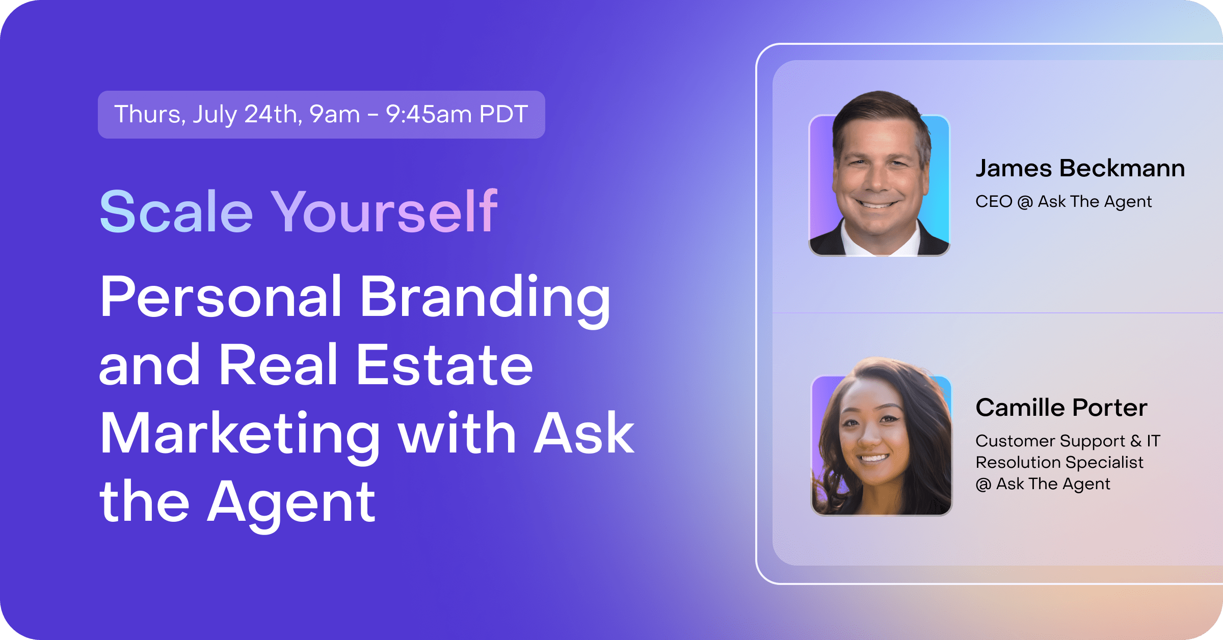 Sale yourself: Ask the Agent guest webinar