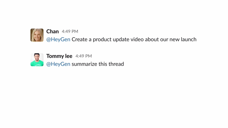 HeyGen × Slack integration