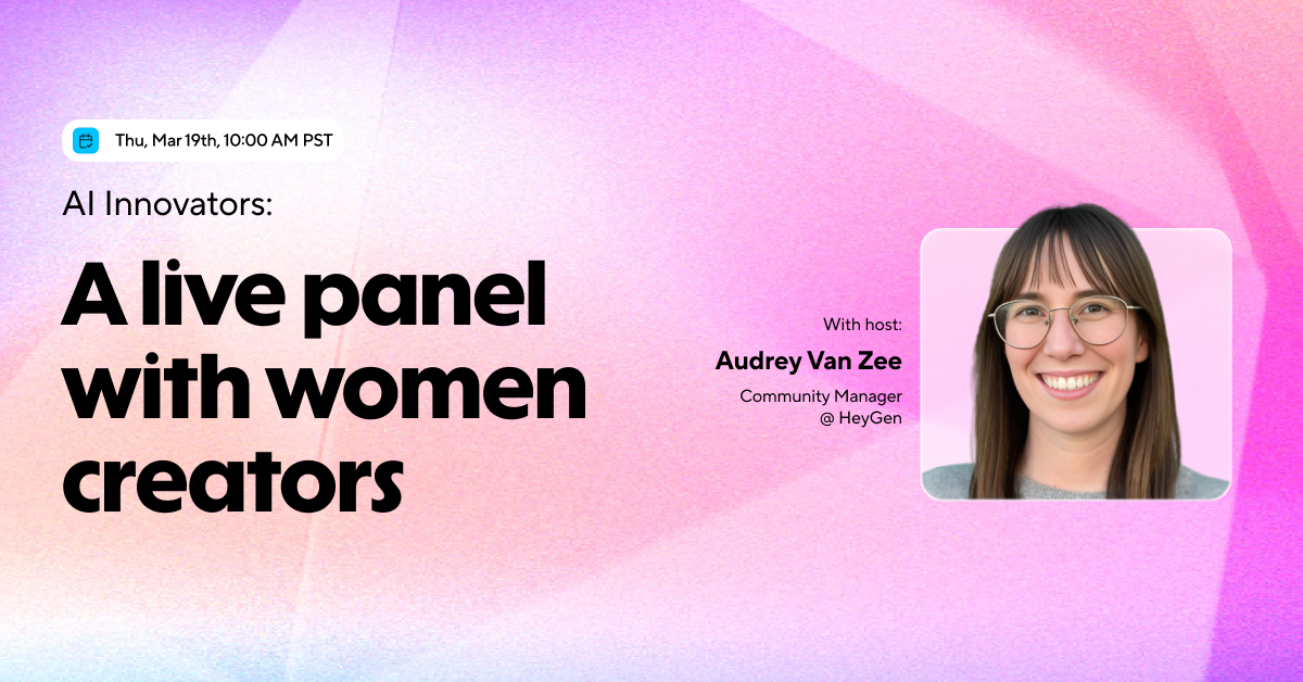 AI Innovators - A live panel with women creators