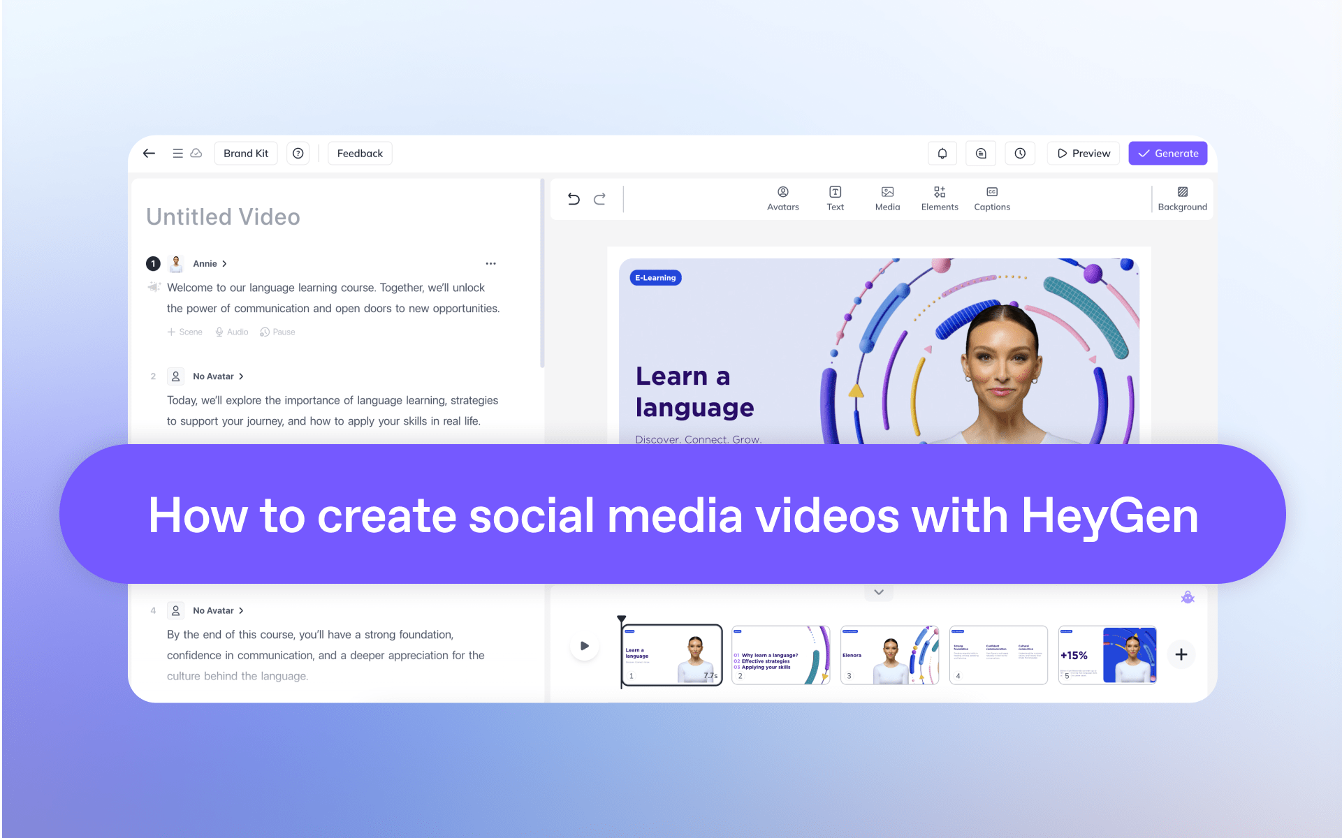 How to create social videos with heygen