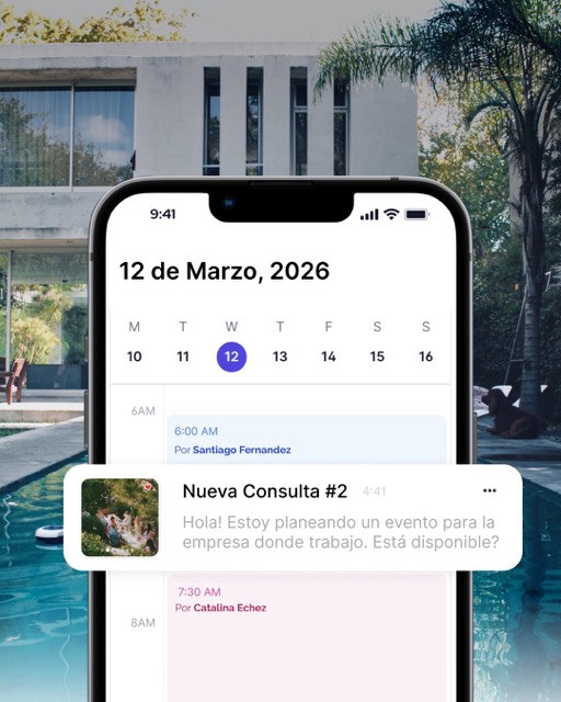 Recibir consultas de organizadores de eventos como proveedor en SpacePal