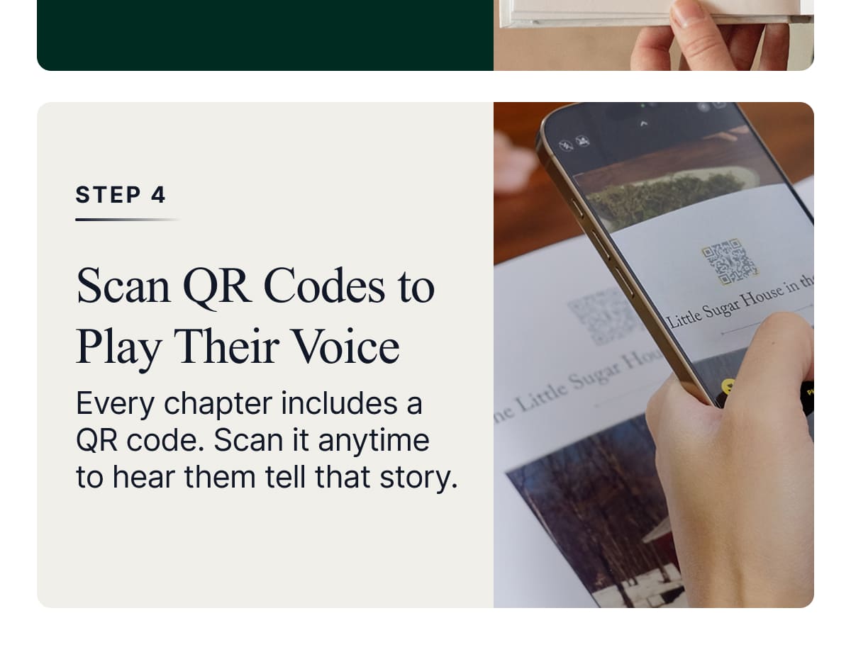 Step 4: Scan QR codes to play their voice