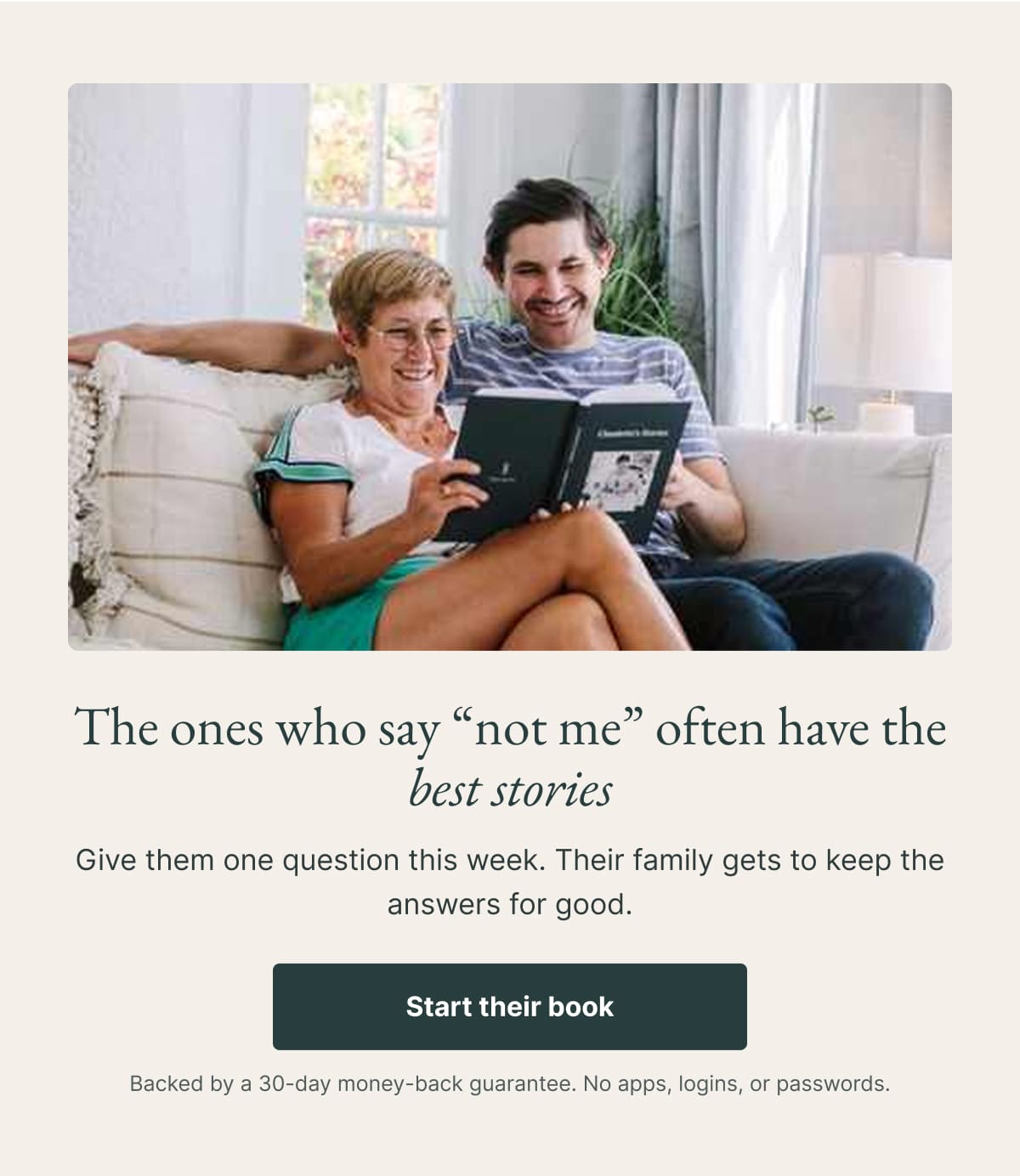 The ones who say "not me" often have the best stories