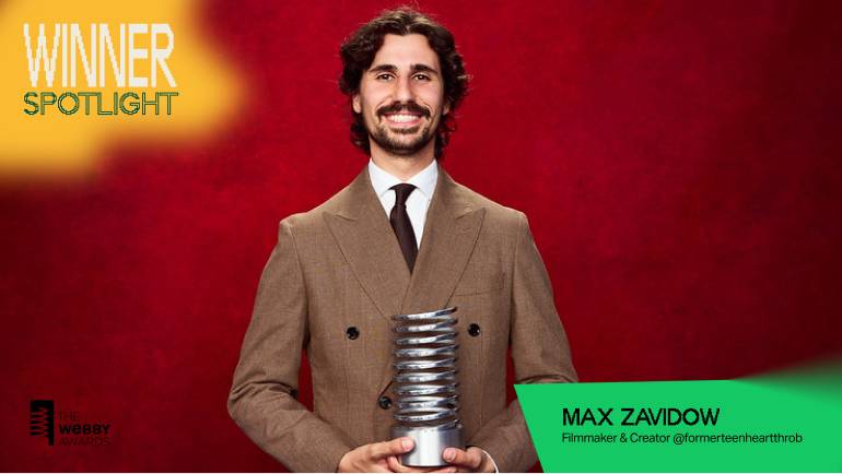 Max Zavidow, Webby winner for Best Shortform Video in Creators