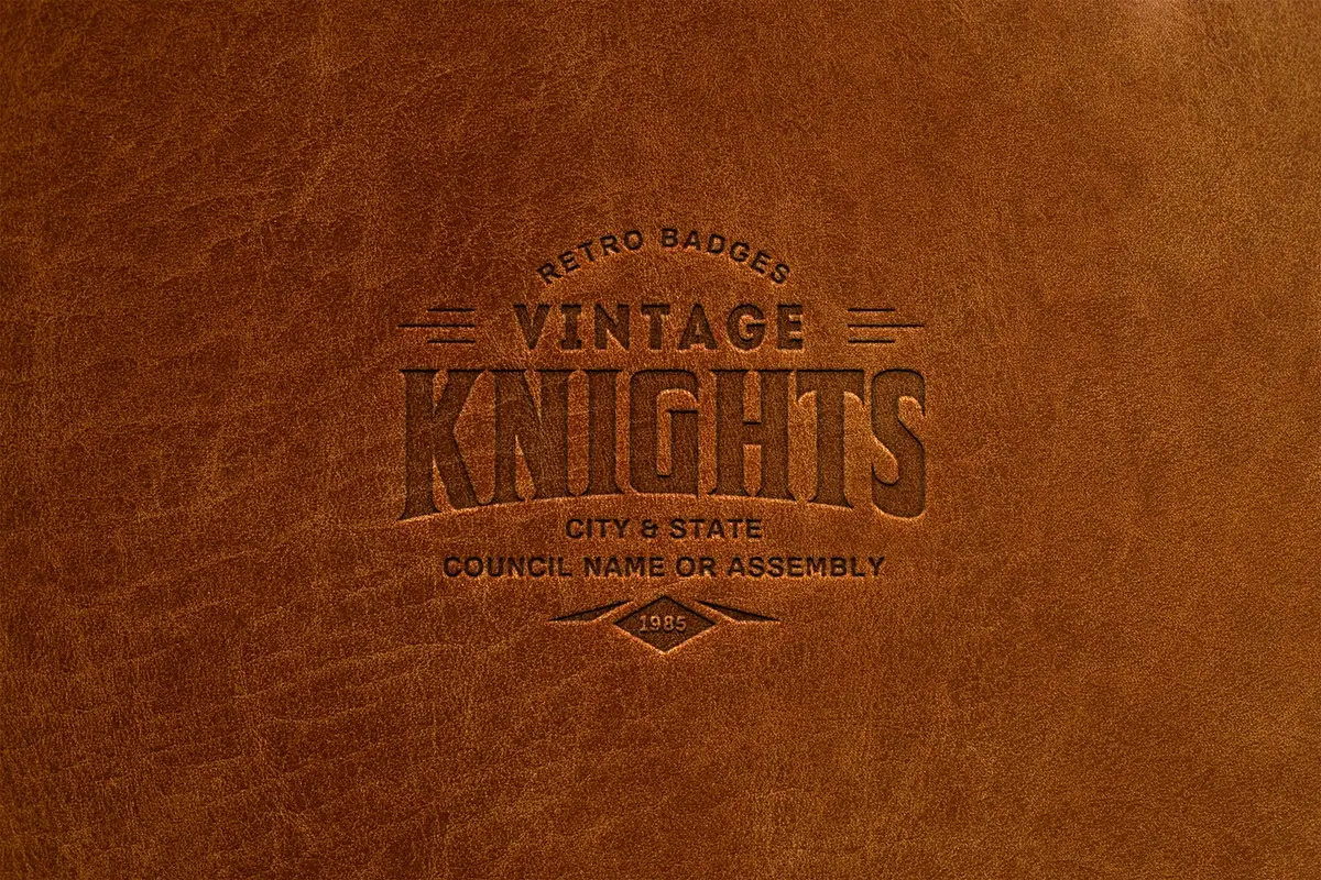 Leather Stamp Logo Mockup