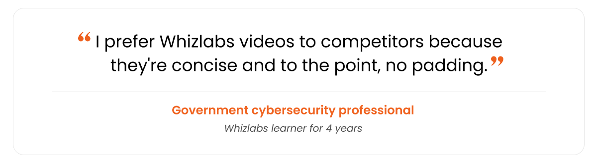 whizlabs testimonial