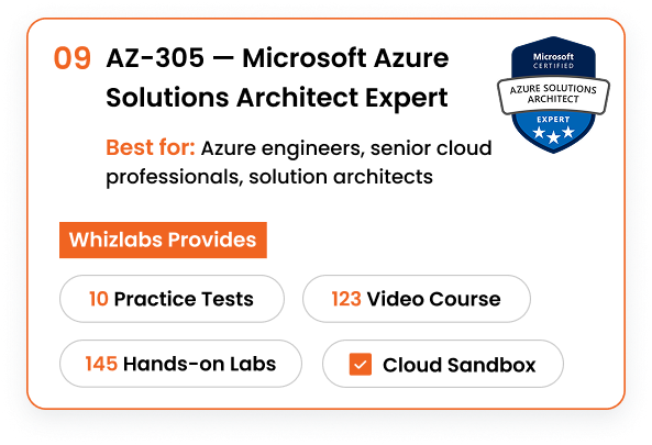 AZ-305 — Microsoft Azure Solutions Architect Expert course
