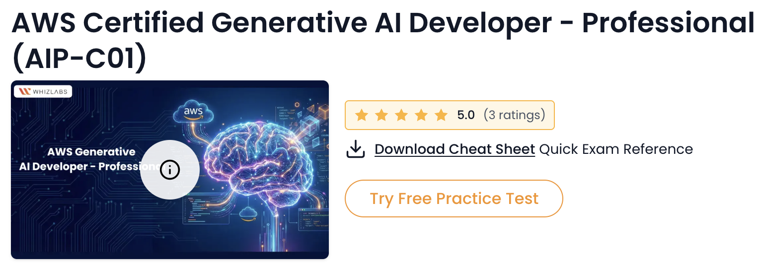 Try free practice test: AIP-C01