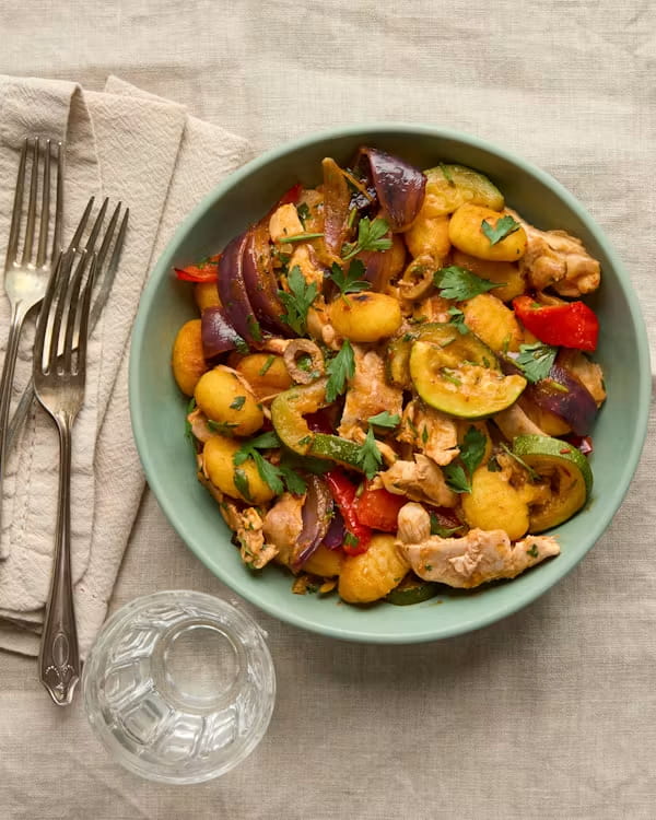 Turkey Gnocchi with Mediterranean Roast Veg & Olives