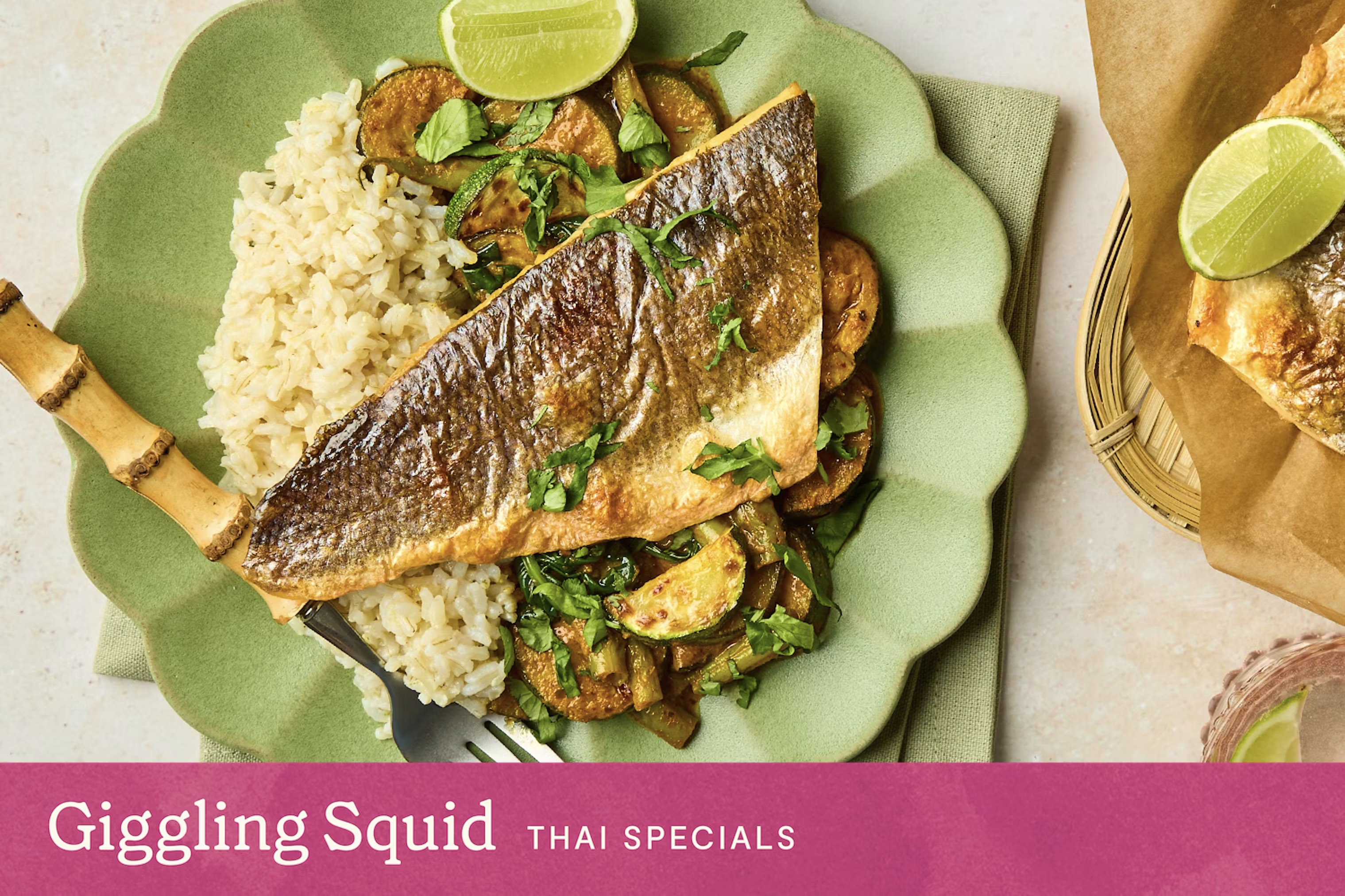 Double Curry Seabass with Coconut Lime Rice