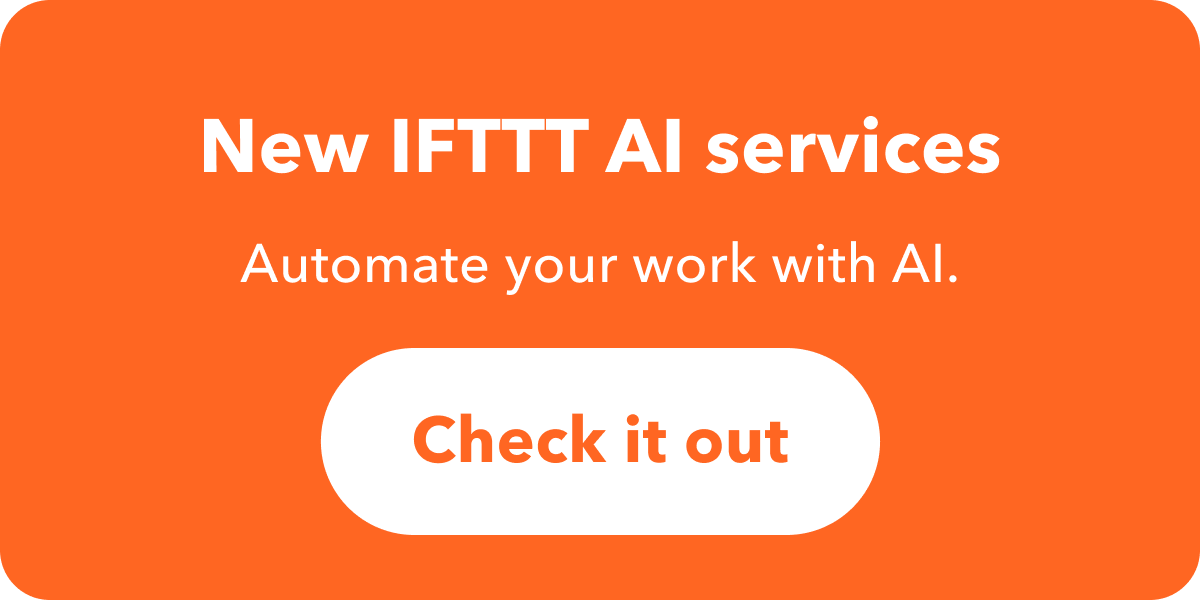 New IFTTT AI Services