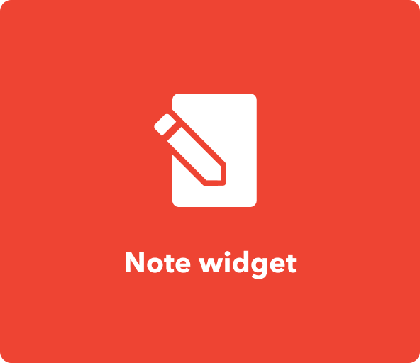 Note widget integrations and automations on IFTTT