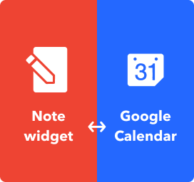 Note Widget and Google Calendar Applets
