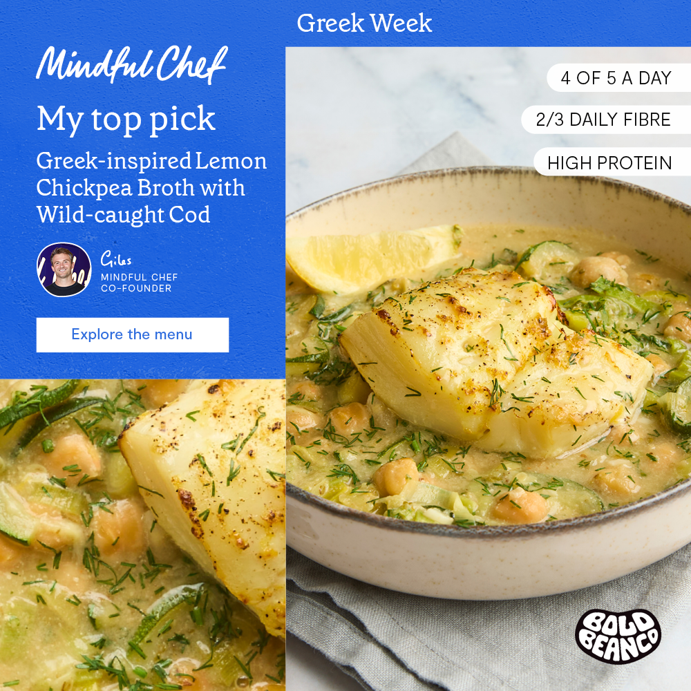 My Top Pick: Greek-inspired Lemon Chickpea Broth with Wild-caught Cod