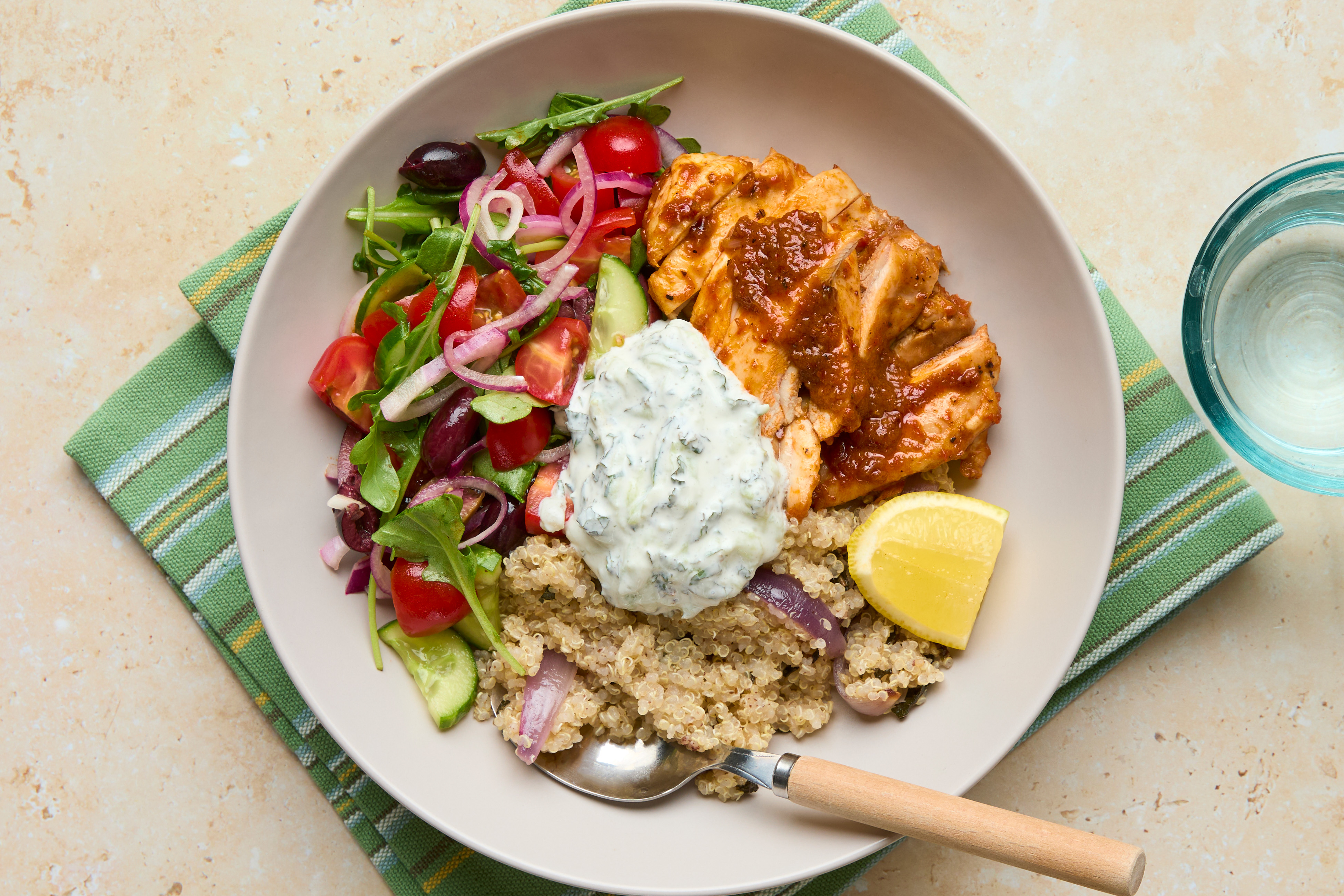 Harissa Roasted Aubergine with Wild Rice & Red Pepper Sauce