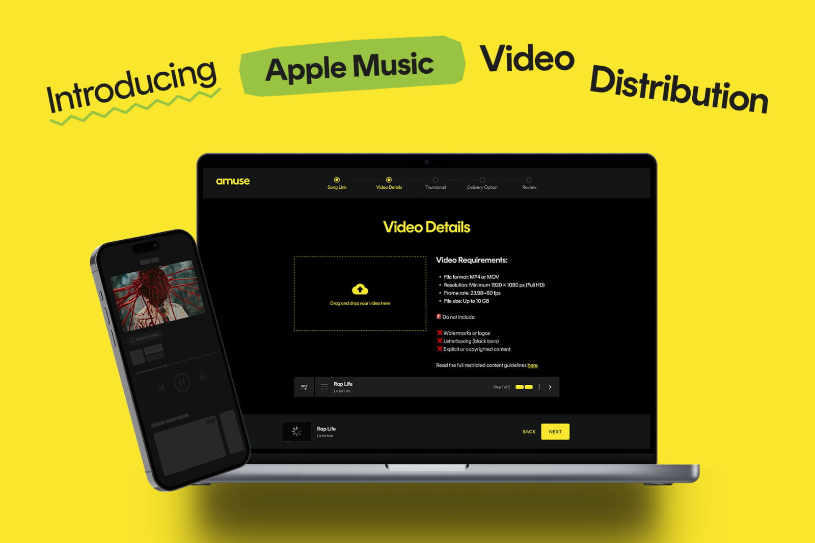 Distribute your music video with Amuse