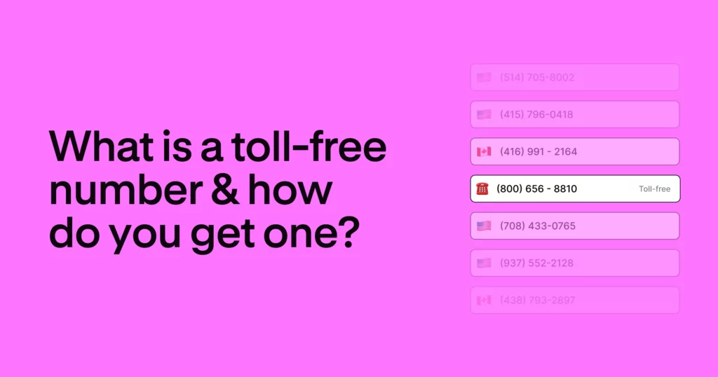 Toll-free number header image