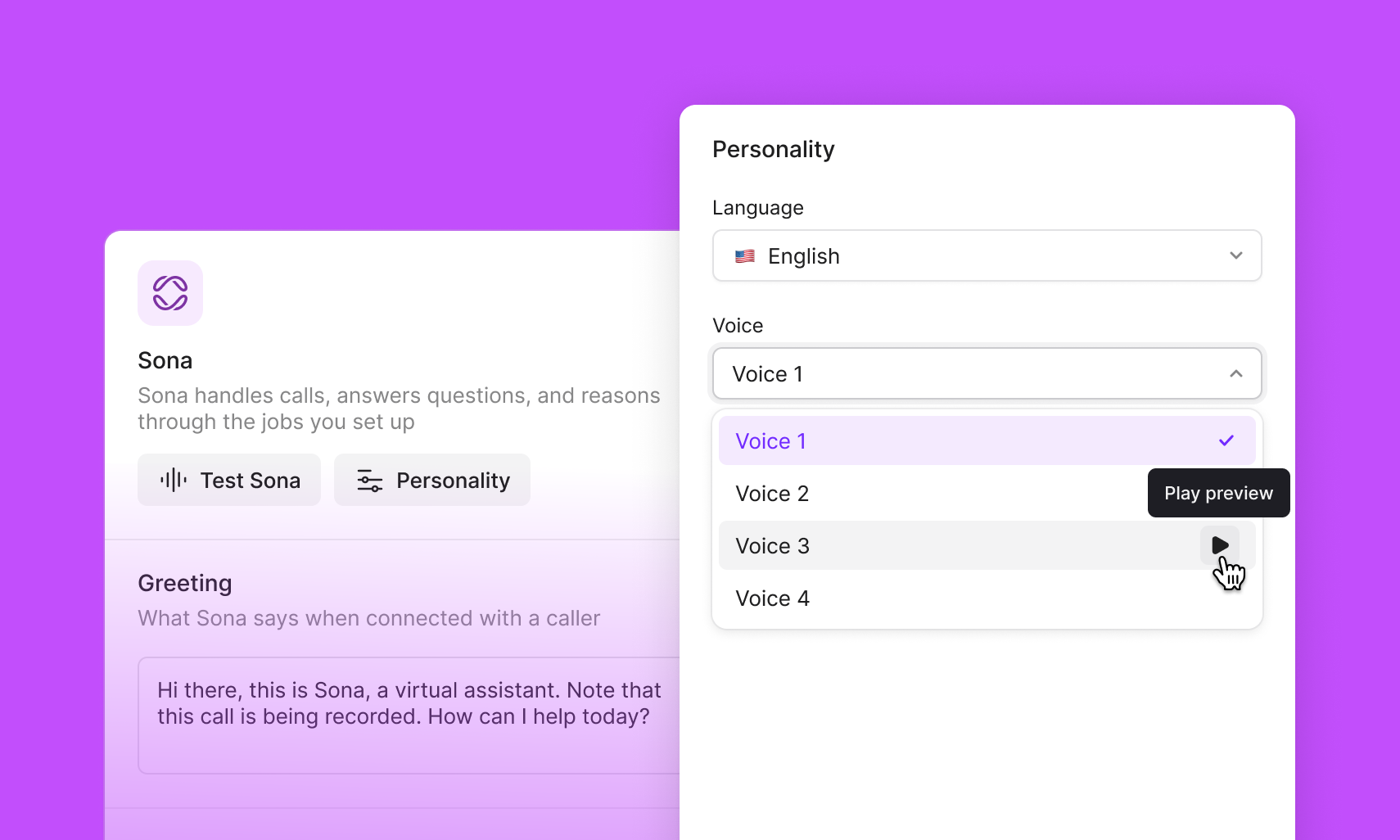 A graphic that shows how Sona works with new tone options