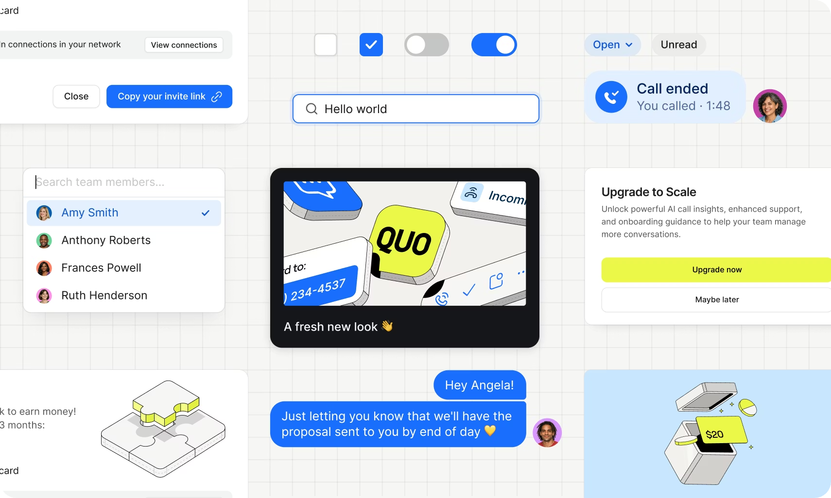 A graphic showing the new desktop app look