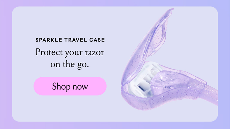 Sparkle Travel Case. Protect your razor on the go. Shop Now.