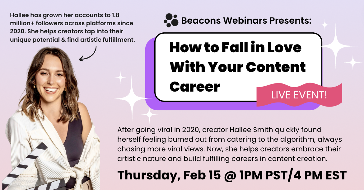 how to fall back in love with your content career live event
